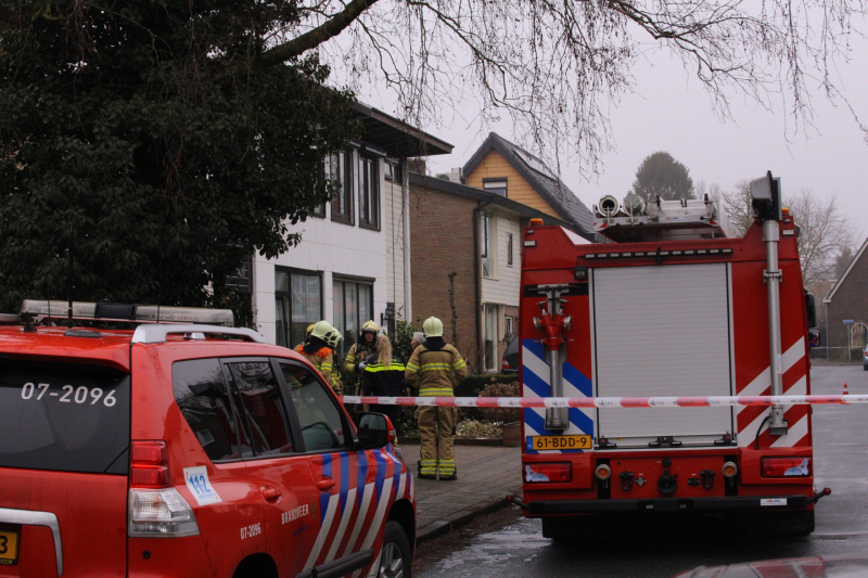 Straat afgesloten na gaslekkage in woning