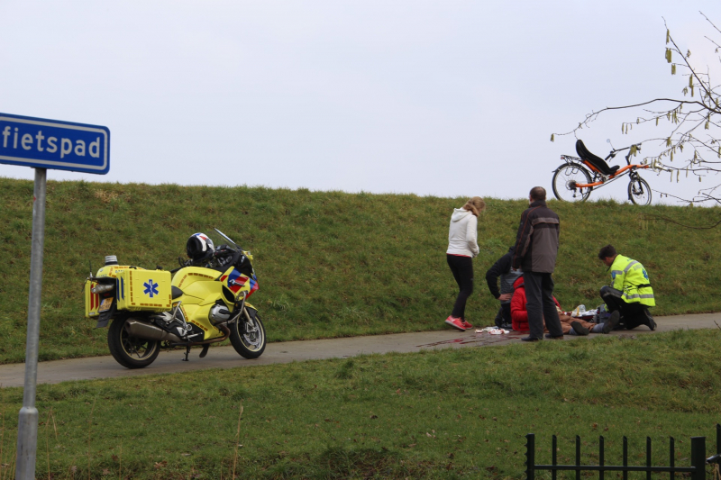 Man ernstig gewond na valpartij