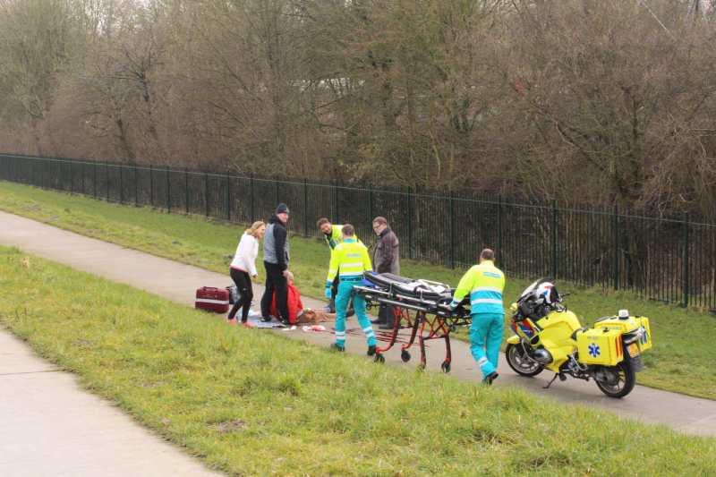 Man ernstig gewond na valpartij