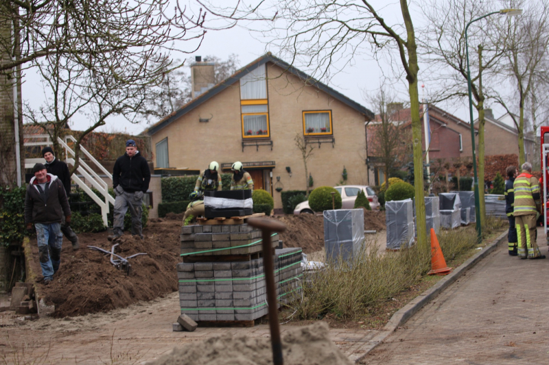 Brandweer rukt uit voor een gaslek