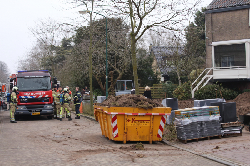 Brandweer rukt uit voor een gaslek