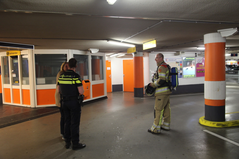 Brandweer rukt uit voor brand in parkeergarage