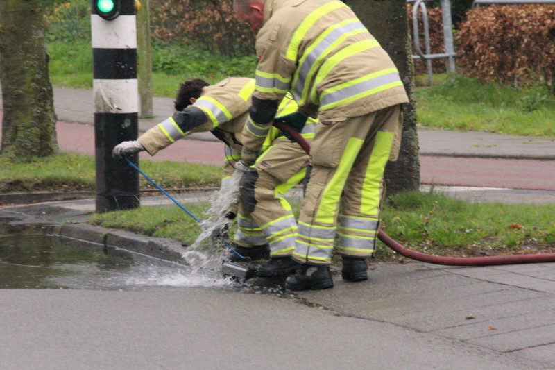 Bronbemaling zet straat vol water bij kinderboerderij
