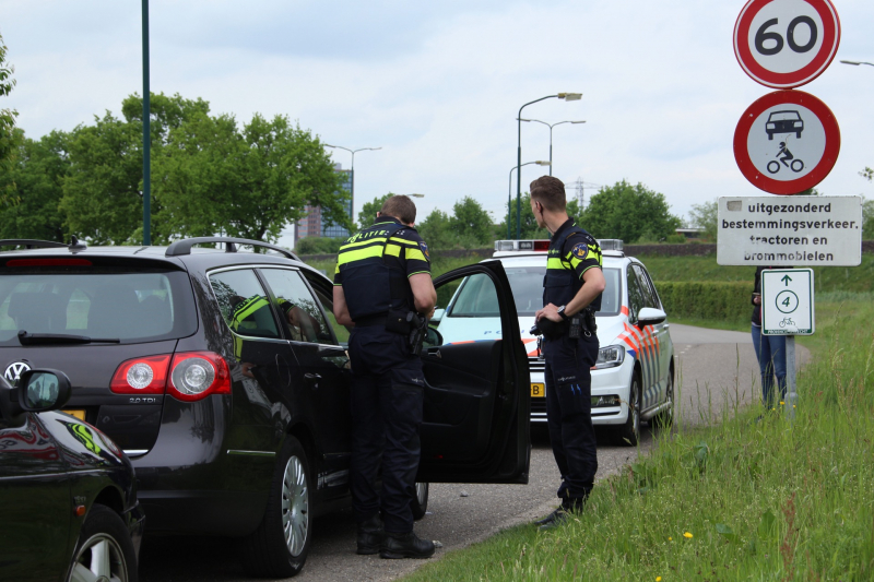 Schade bij botsing op rotonde