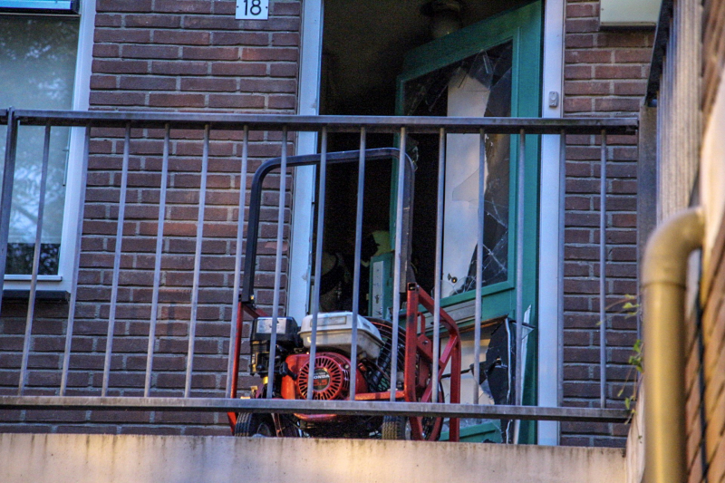 Deur geforceerd na brand