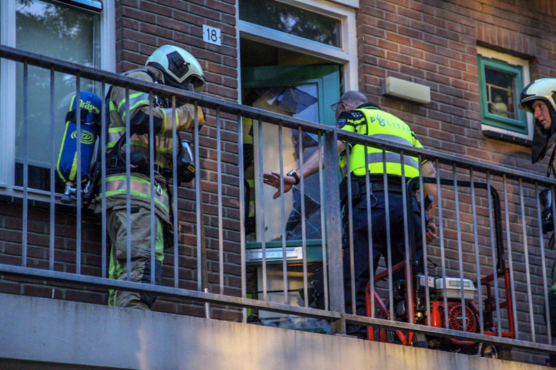 Deur geforceerd na brand