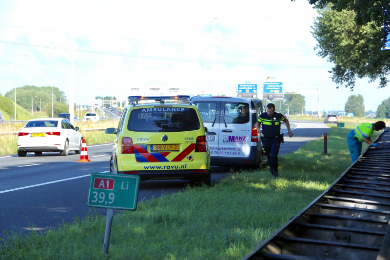Lange file door kop-staart aanrijding