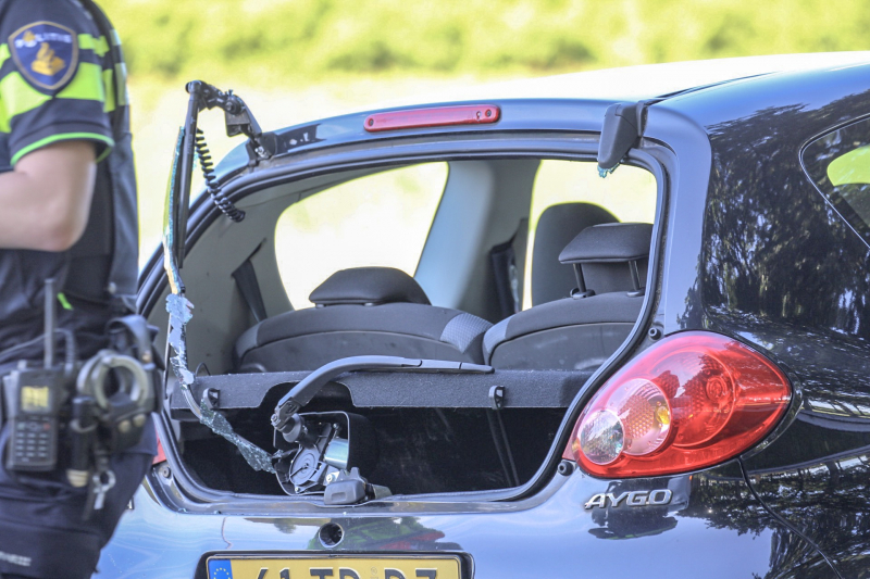 Lange file door kop-staart aanrijding