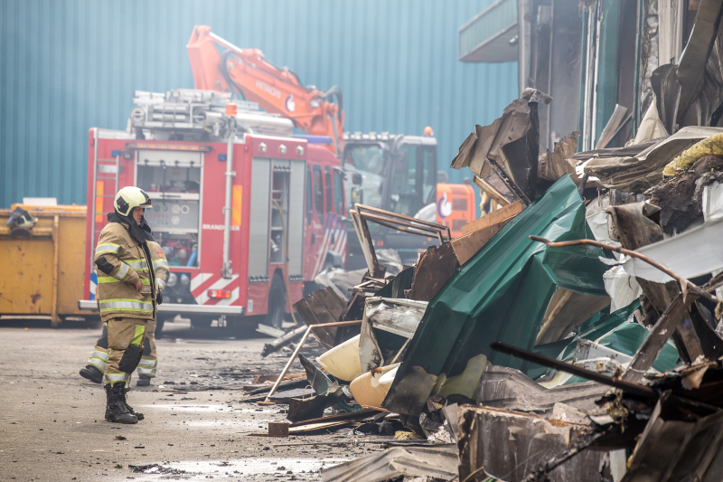 Enorme ravage na grote brand