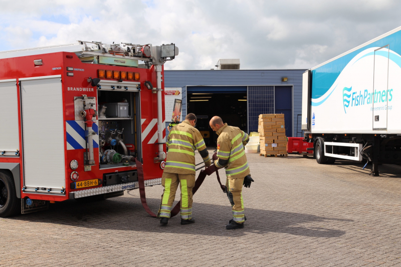 Brand ontstaan in palingrokerij