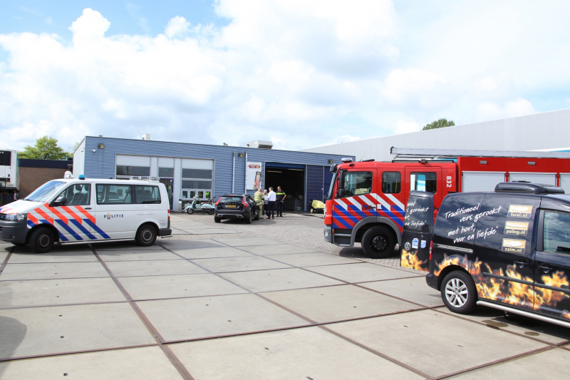 Brand ontstaan in palingrokerij