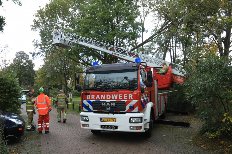 Deel van boom breekt af na storm