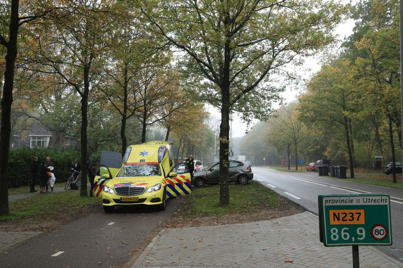Automobilist gewond na botsing tegen boom