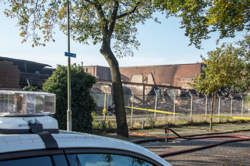 Zeer grote brand voormalige Noack-fabriek, the day after