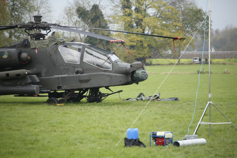 Marechaussee doet onderzoek naar het ongeluk Apache-helikopter