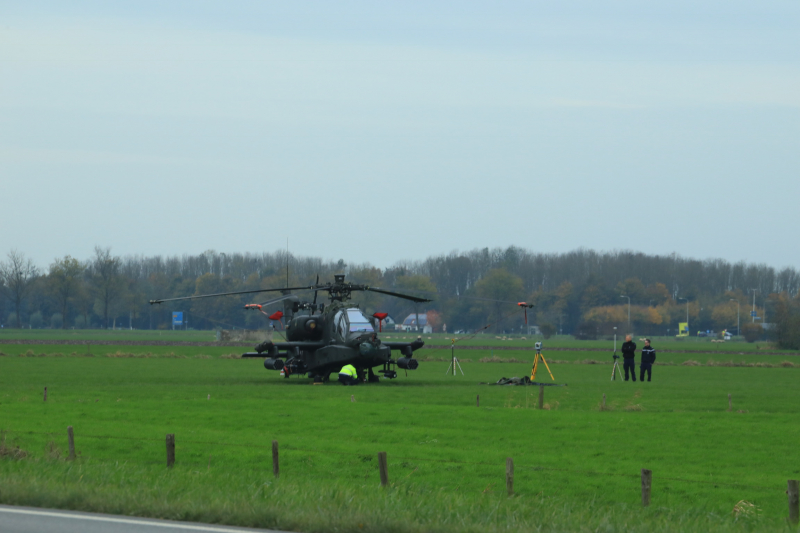 Marechaussee doet onderzoek naar het ongeluk Apache-helikopter