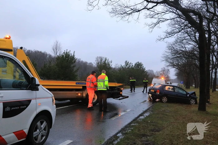 Persoon gewond na botsing tegen boom