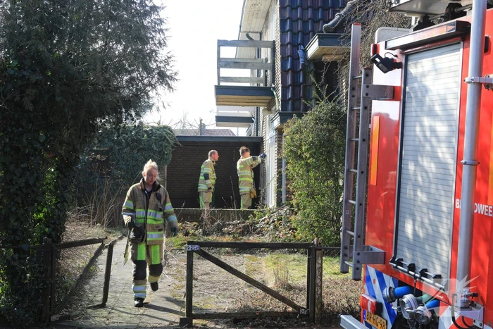 Woonkamer leegstaande woning blank