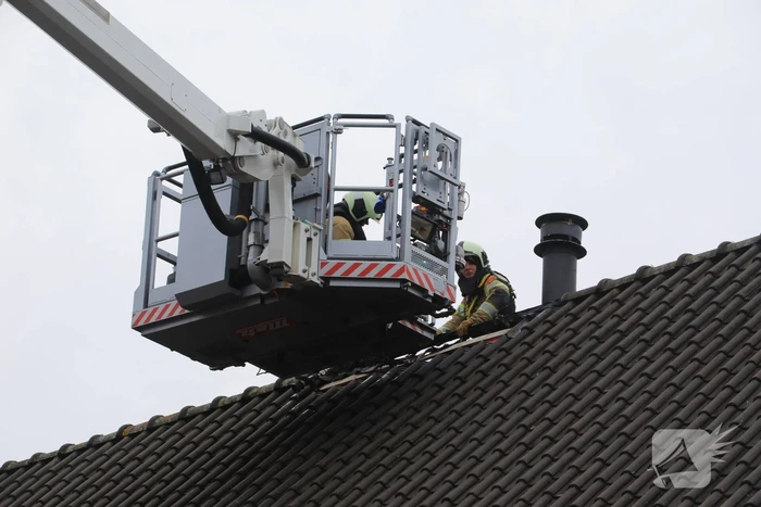 Brandweer druk met schoorsteenbrand