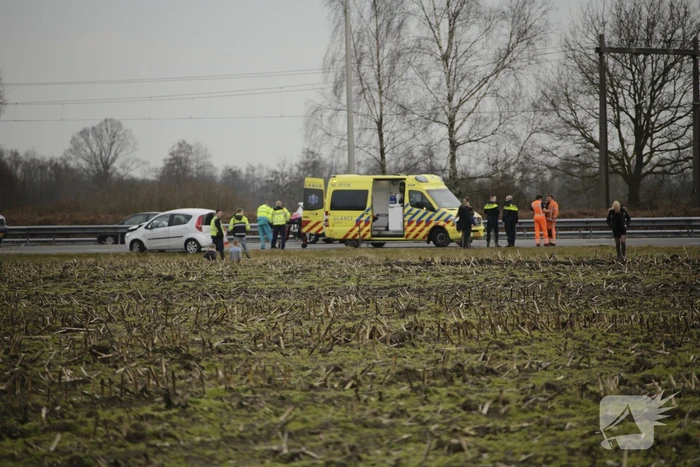 Kop-staartongeval op snelweg