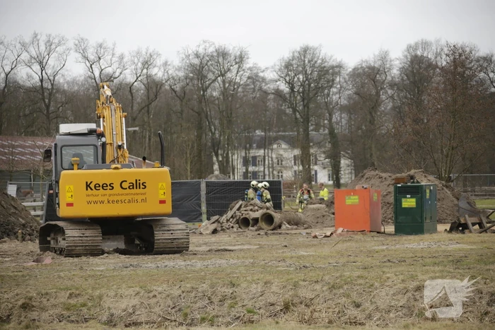 Gasleiding geraakt na graafwerkzaamheden