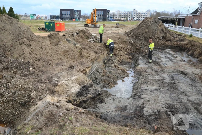 Gasleiding geraakt na graafwerkzaamheden