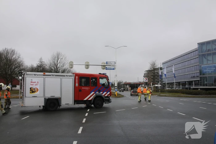 Flink dieselspoor bij tankstation