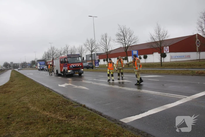 Flink dieselspoor bij tankstation