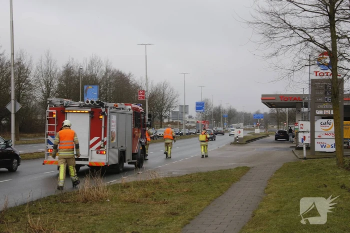 Flink dieselspoor bij tankstation