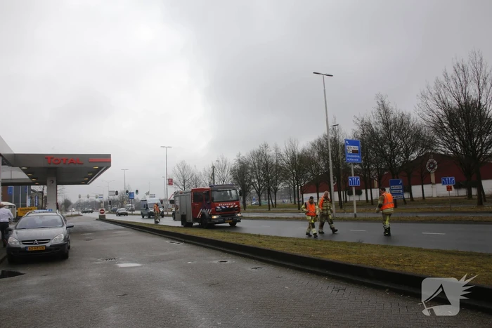 Flink dieselspoor bij tankstation