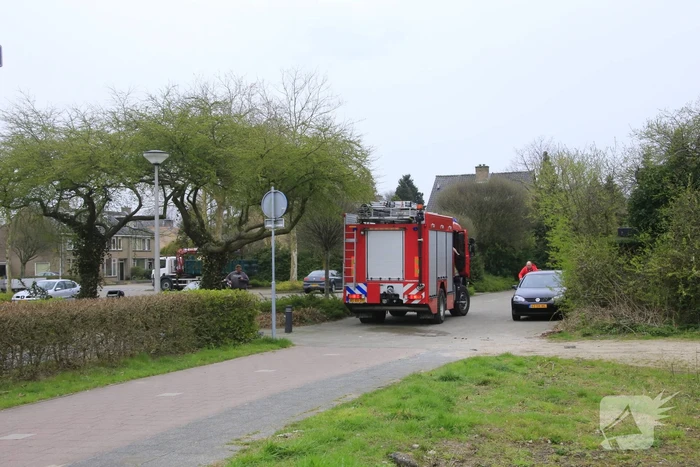 Brand ontstaan in container naast zwembad Lienderd