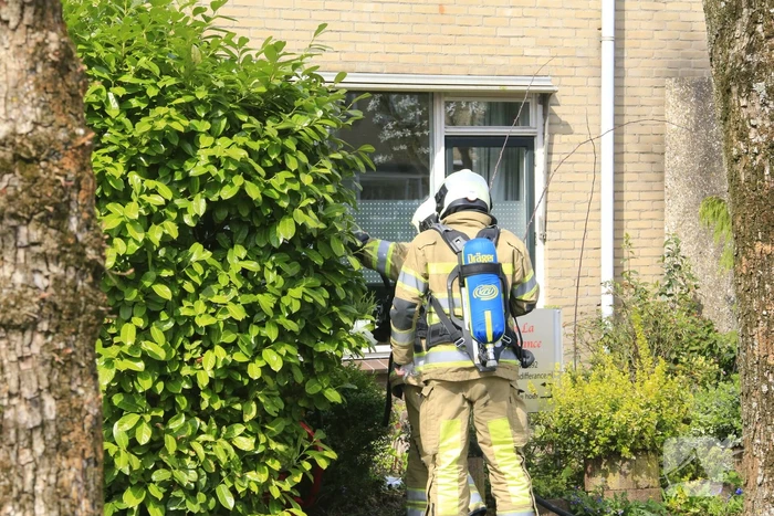Wasdroger vat vlam