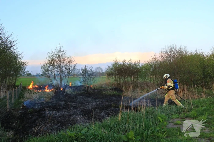 Voorbijgangers treffen  natuurbrand aan