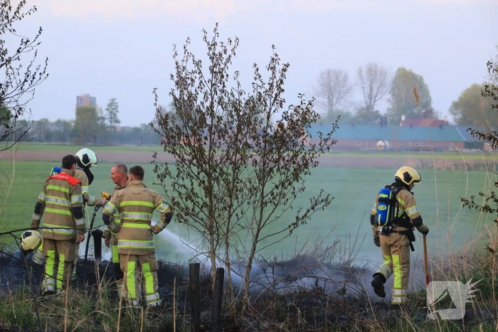 Voorbijgangers treffen  natuurbrand aan