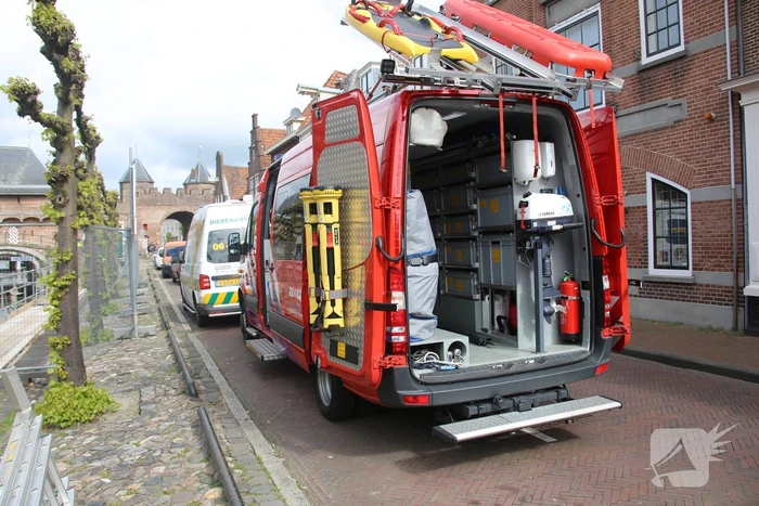 Brandweer redt vastzittende eendjes