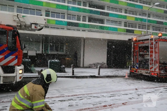 Veel rookontwikkeling bij matrassenbrand
