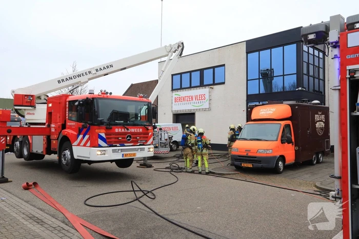 Brand in machine slagerij