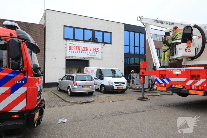Brand in machine slagerij