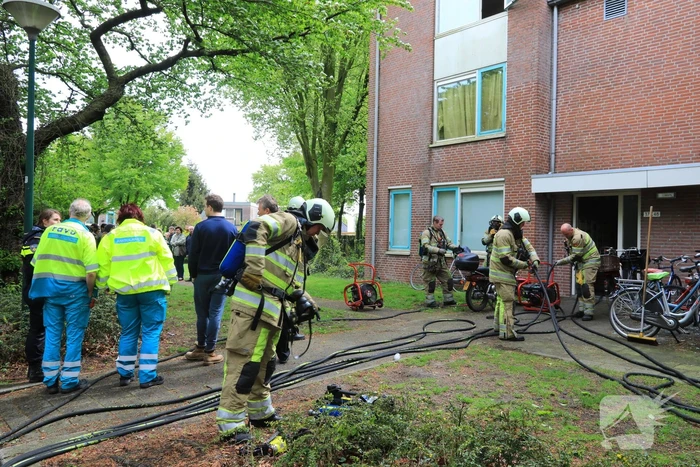 Flat ontruimd na brandstichting