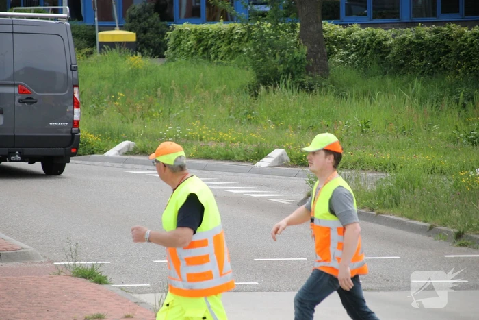 Truckerstocht met vele voertuigen