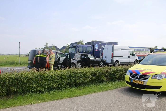 Meerdere gewonden bij kop-staartaanrijding