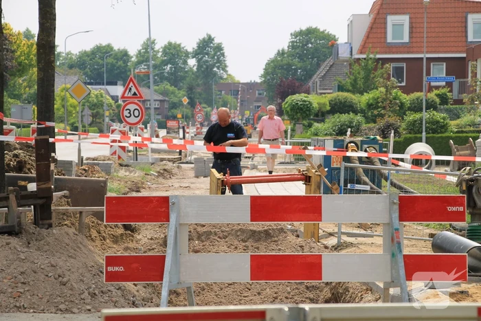 Gaslek ontstaan na graafwerkzaamheden