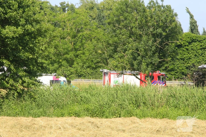 Gaslek na boorwerkzaamheden langs snelweg