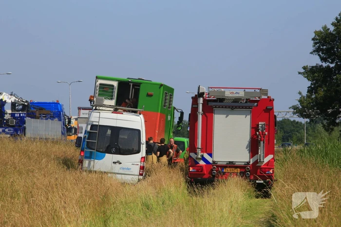 Gaslek na boorwerkzaamheden langs snelweg