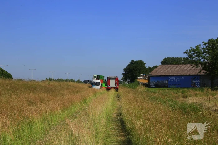 Gaslek na boorwerkzaamheden langs snelweg