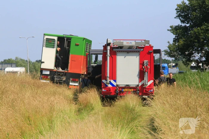 Gaslek na boorwerkzaamheden langs snelweg