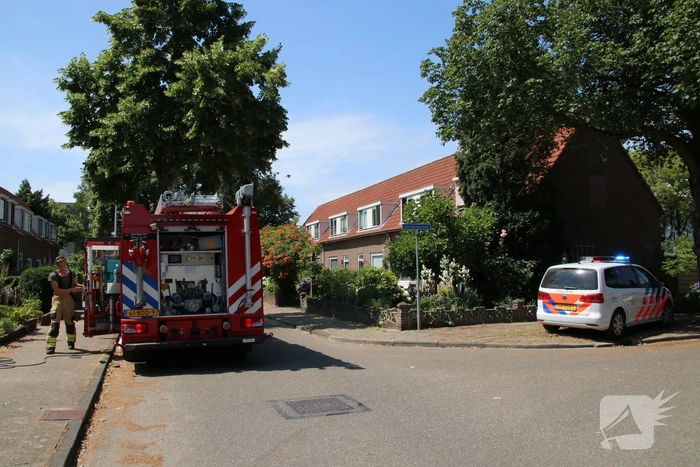 Kledingkast in brand