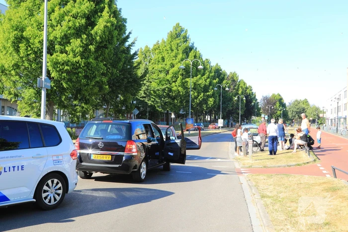 Overstekende fietser aangereden