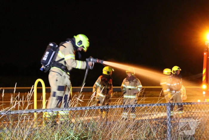 Bermbrand snel onder controle
