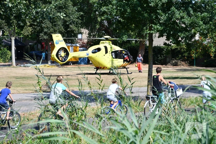 Veel bekijks bij traumahelikopter inzet